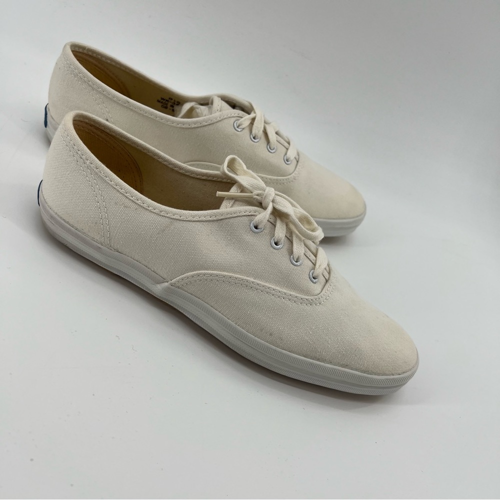 NWOB Vintage 80s Keds white lace-up tennis shoes size 8 1/2 S Champion